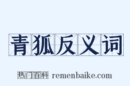 青狐反义词是什么意思的图片